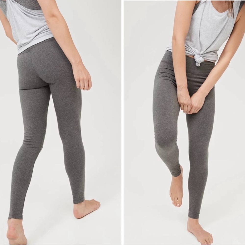 Pack of 2 Pairs Aerie Offline OG Leggings - Gray - Size Large